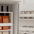 Organisateur de cuisine polyvalent : Meuble compact de 80 cm avec rangement intelligent