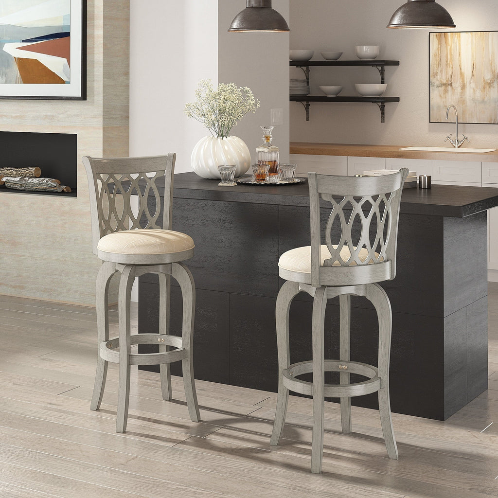 Tabouret de bar pivotant Rovinj Scroll Back
