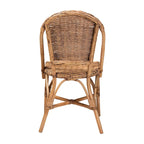 Chaise de salle à manger en rotin naturel bohème moderne Neola
