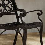 Ensemble de salle à manger d'extérieur 7 pièces en aluminium bronze Sanibel avec table à manger ovale de 72 et six fauteuils par Homestyles