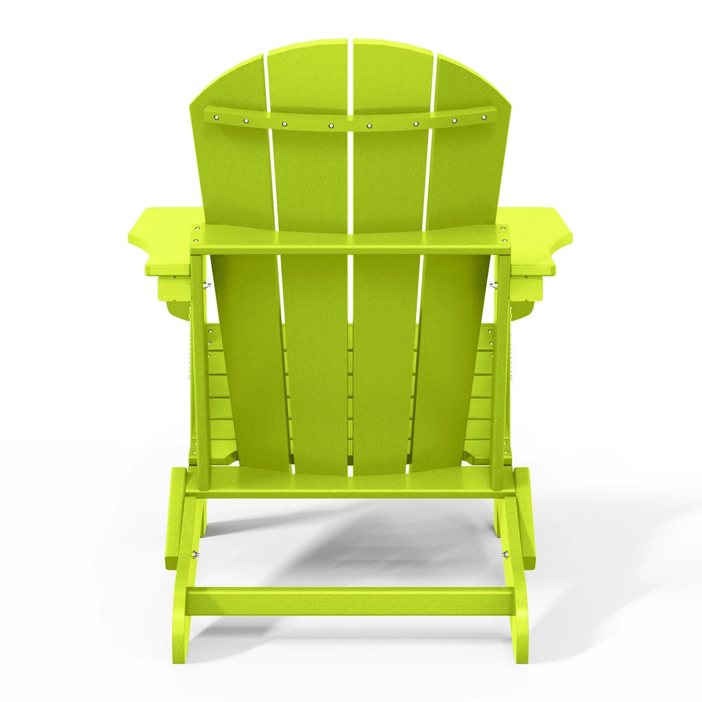 Chaise Adirondack pliante d'extérieur tout temps Polytrends Laguna résistante à la décoloration pour patio