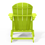 Chaise Adirondack pliante d'extérieur tout temps Polytrends Laguna résistante à la décoloration pour patio