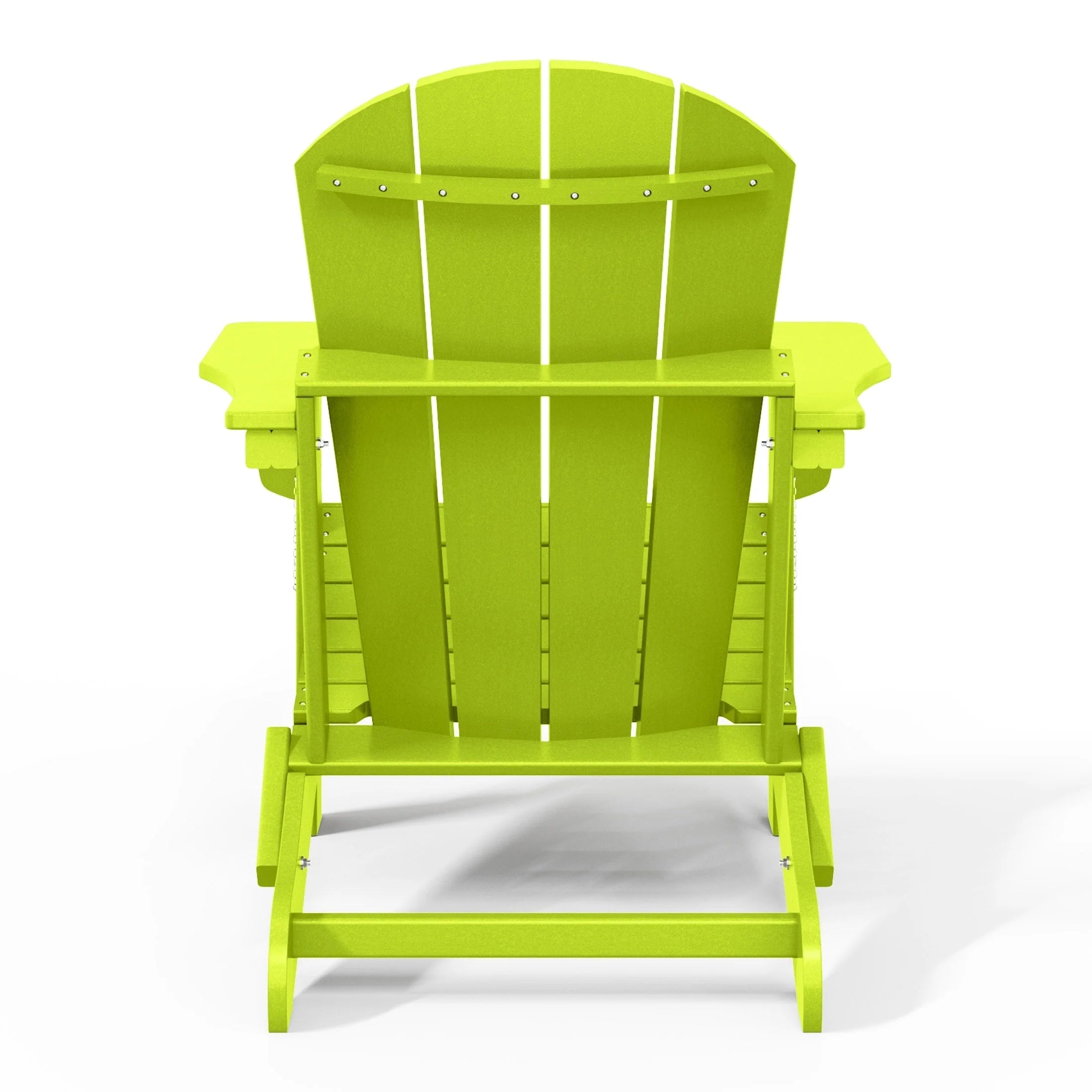 Chaise Adirondack pliante d'extérieur tout temps Polytrends Laguna résistante à la décoloration pour patio