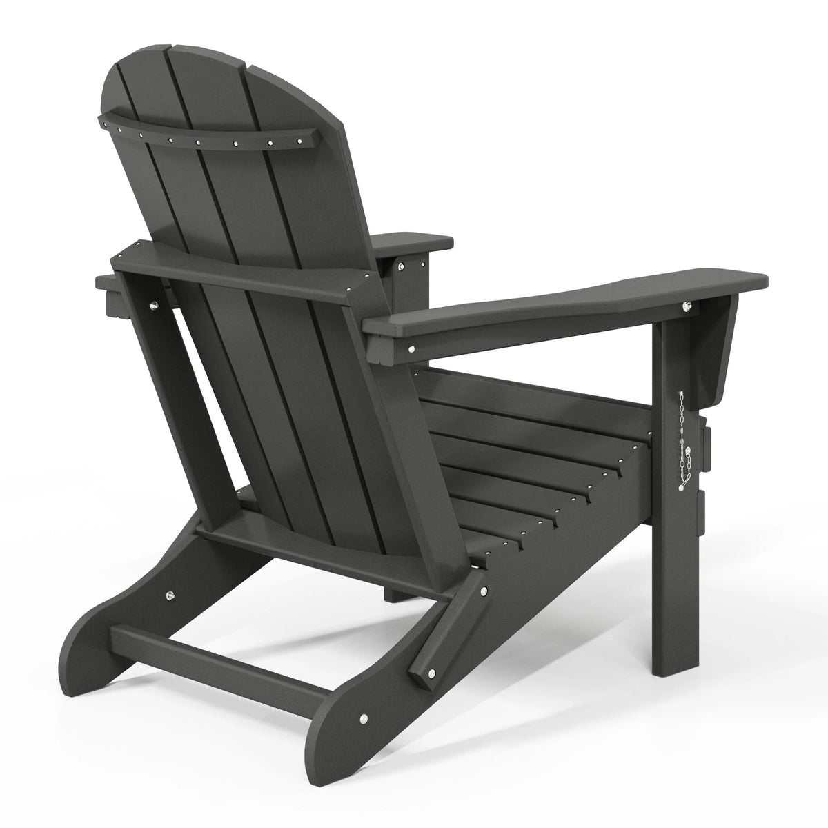 Chaise Adirondack pliante d'extérieur tout temps Polytrends Laguna résistante à la décoloration pour patio