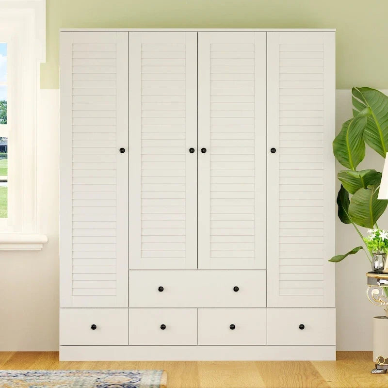 Armoire penderie placard 59L Grande armoire autonome blanche