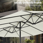 MAISON ARTS Grand Parasol Double Face de 4,5 m avec Base Incluse pour Patio