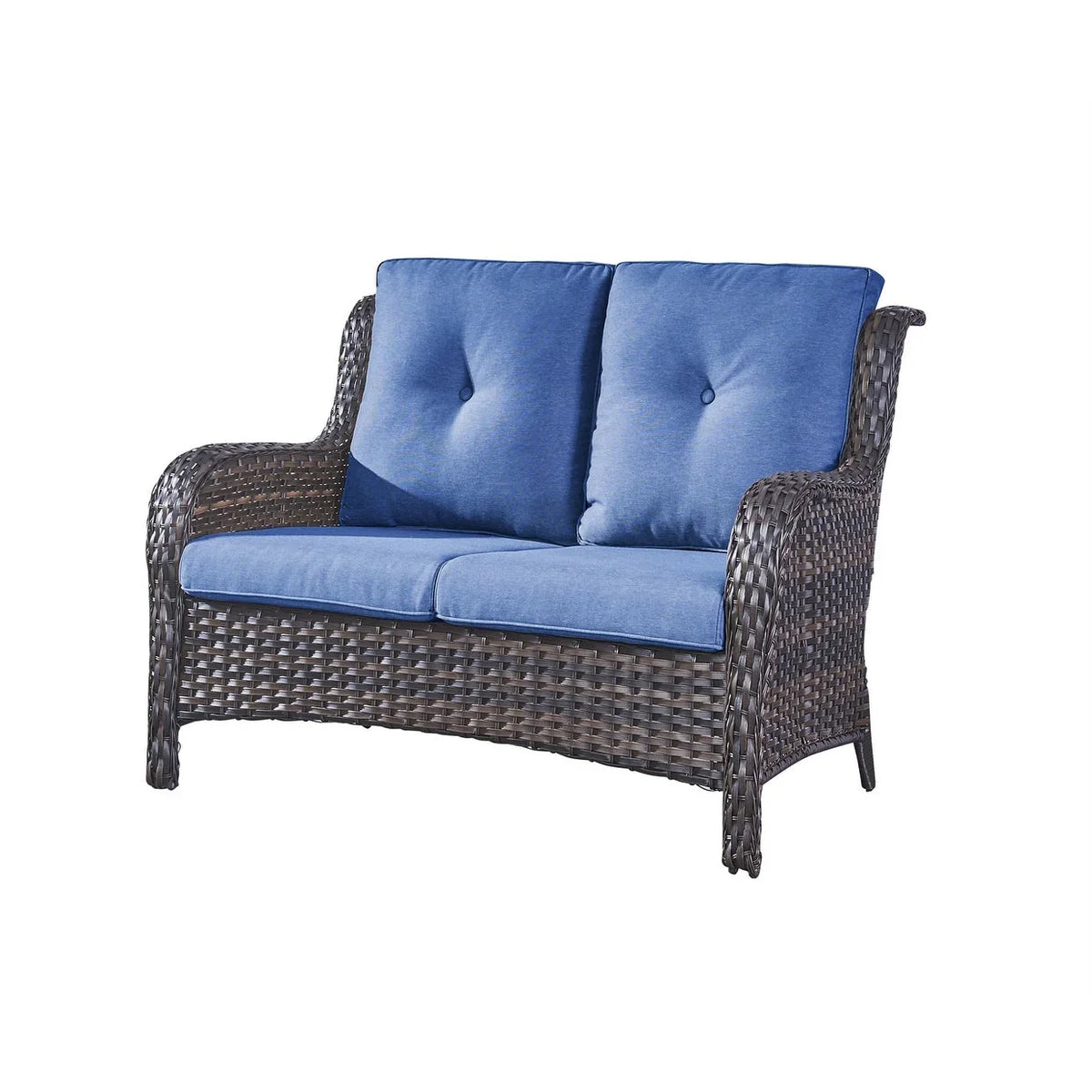 Gymojoy Canapé d'extérieur deux places en rotin Wicker Sofa Set