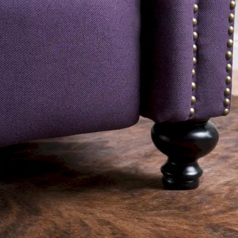 Fauteuil inclinable en tissu touffeté Walder avec têtes de clous par Christopher Knight Home