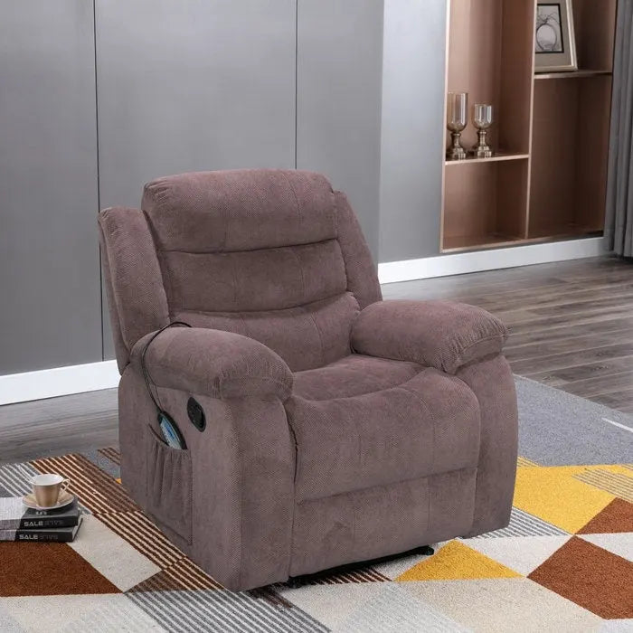Fauteuil inclinable moelleux avec fonctions massage et chaleur