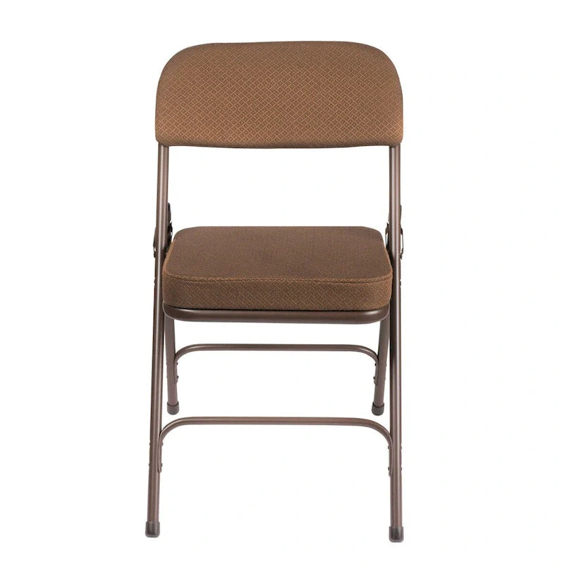Chaise pliante de luxe matelassée en tissu de la collection Bernadine de Hampden Furnishings, lot de 2