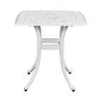 Patio 21 Table de salle à manger en fonte d'aluminium avec trou pour parasol