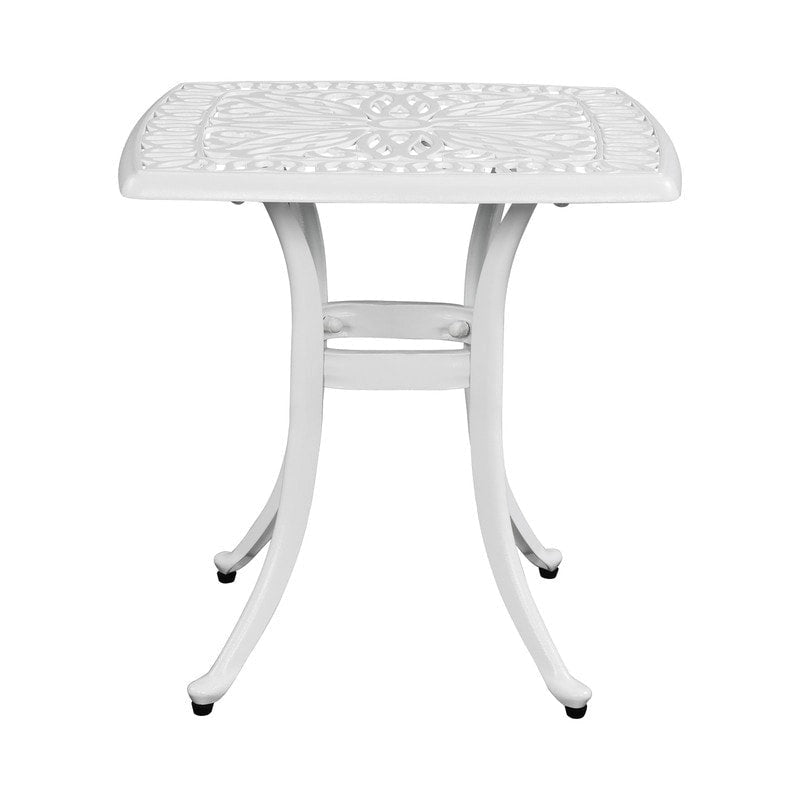 Patio 21 Table de salle à manger en fonte d'aluminium avec trou pour parasol