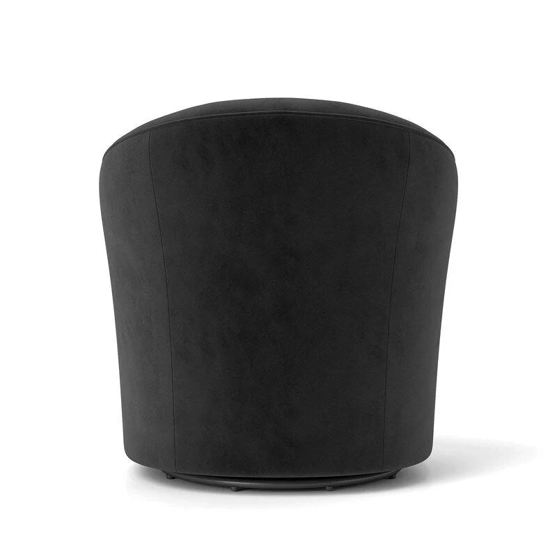 Fauteuil club pivotant à 360 degrés en velours avec dossier capitonné