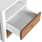 Tables de chevet (lot de 2) avec station de charge, table d'appoint avec 2 tiroirs, ports USB et prises, pour chambre à coucher