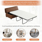 Lit d'appoint pliable ottoman convertible Twin Size avec matelas, canapé-lit rembourré en PU