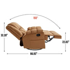 Fauteuil Inclinable Pivotant à Bascule Lazy Boy, Grand Fauteuil Inclinable Manuel Rembourré avec Accoudoirs et Dossier Capitonnés