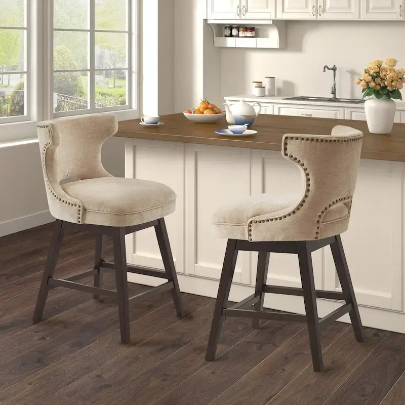 Tabouret de comptoir pivotant à 360 degrés Janet de Madison Park