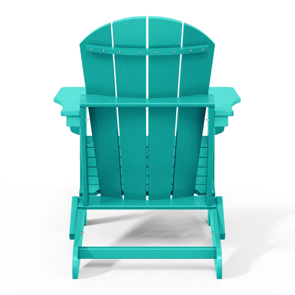 Chaise Adirondack pliante d'extérieur tout temps Polytrends Laguna résistante à la décoloration pour patio