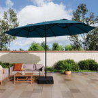 MAISON ARTS Grand Parasol Double Face de 4,5 m avec Base Incluse pour Patio