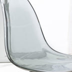 Chaise de bureau à roulettes sans accoudoirs, réglable en hauteur, en acrylique pivotant