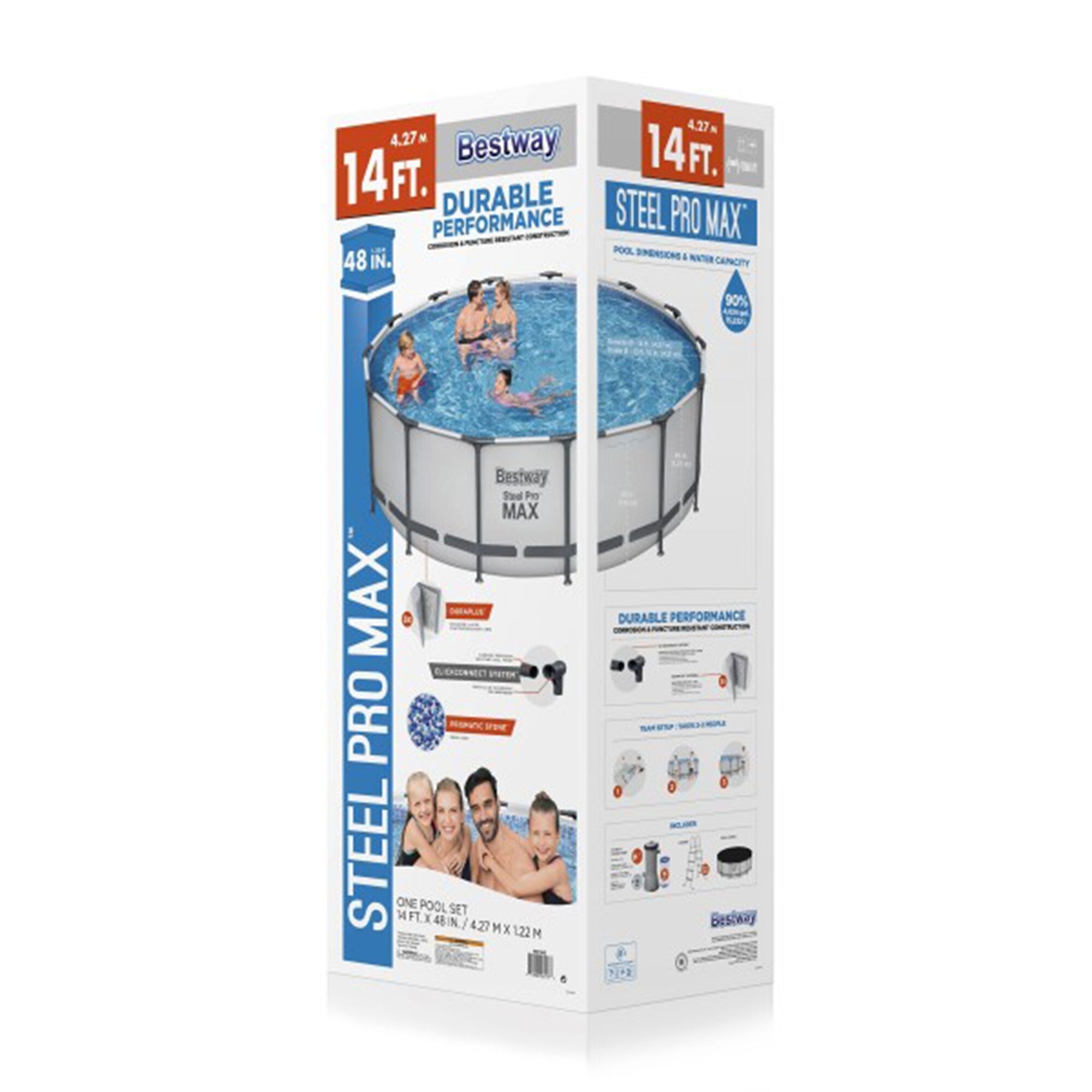 Piscine hors sol ronde Bestway Steel Pro MAX avec pompe et bâche