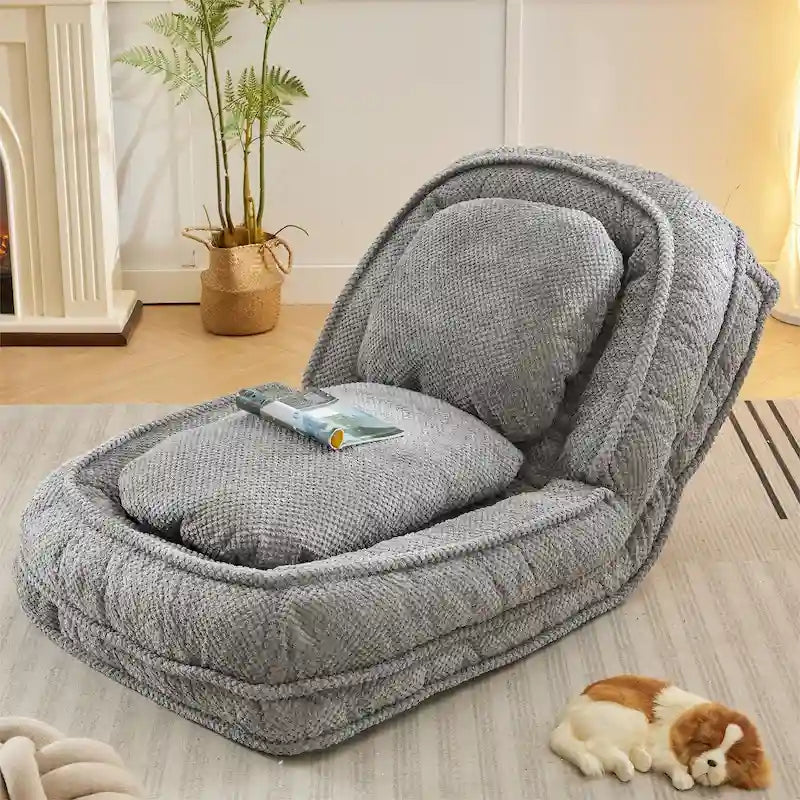Canapé paresseux, 5 positions réglables, pour s'asseoir, dormir, plier, convient pour la chambre à coucher, le salon