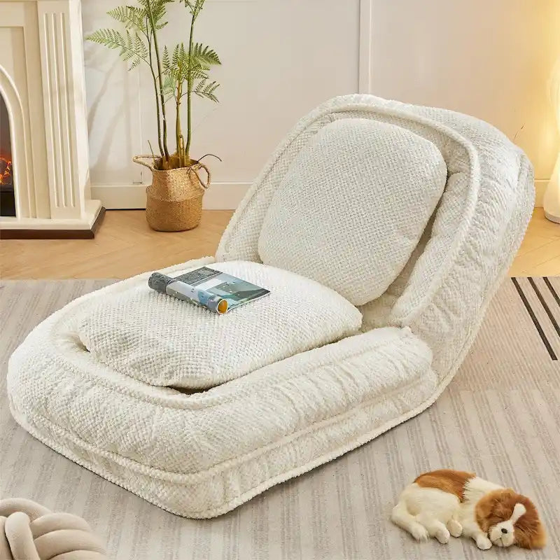 Canapé paresseux, 5 positions réglables, pour s'asseoir, dormir, plier, convient pour la chambre à coucher, le salon