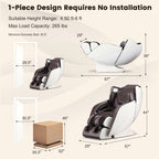 Fauteuil de massage corporel complet Costway avec commande vocale, chaleur et rouleau de pied
