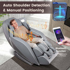 Fauteuil de massage corporel complet Costway avec commande vocale, chaleur et rouleau de pied