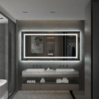 Miroir de Salle de Bain LED Extra Large Mural Anti-Buée Maquillage 3 Couleurs