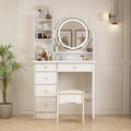 Ensemble de Coiffeuse Maquillage avec Miroir Tactile et Tabouret