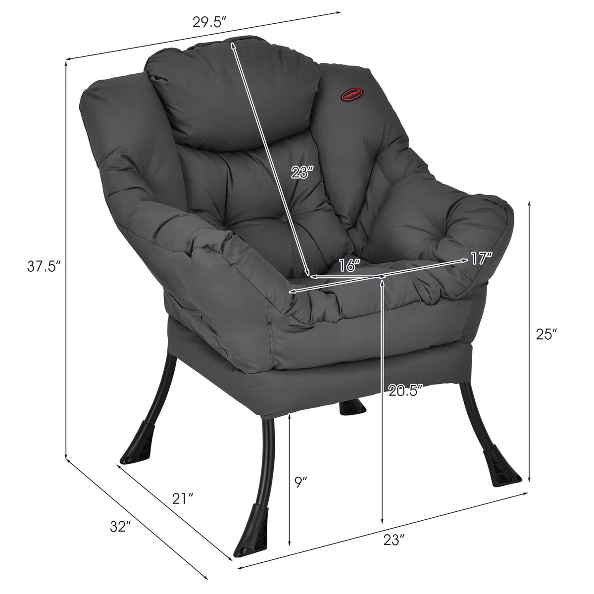 Fauteuil paresseux moderne Fauteuil d'appoint Fauteuil simple