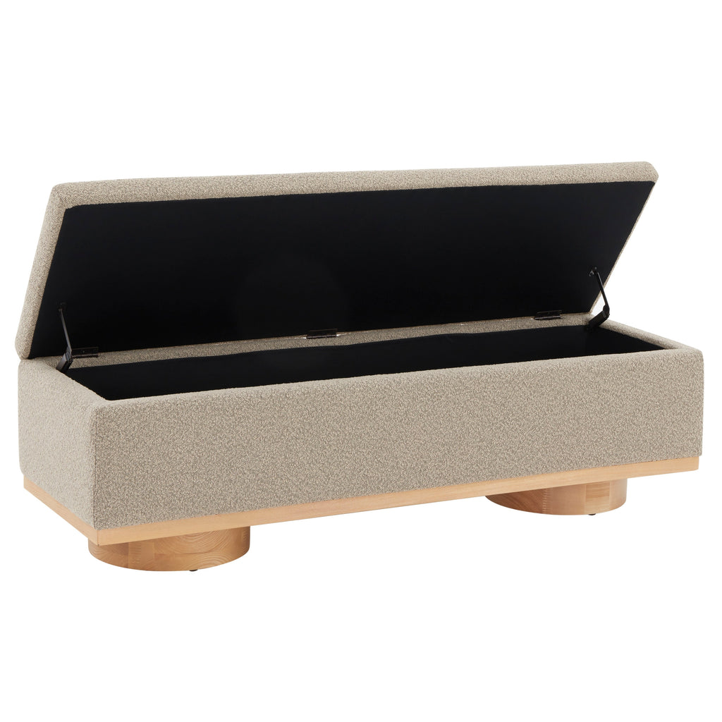 Banc de rangement Sunneva Boucle SAFAVIEH Couture - 61 po L x 20 po P x 19 po H - 61Lx20Px19H