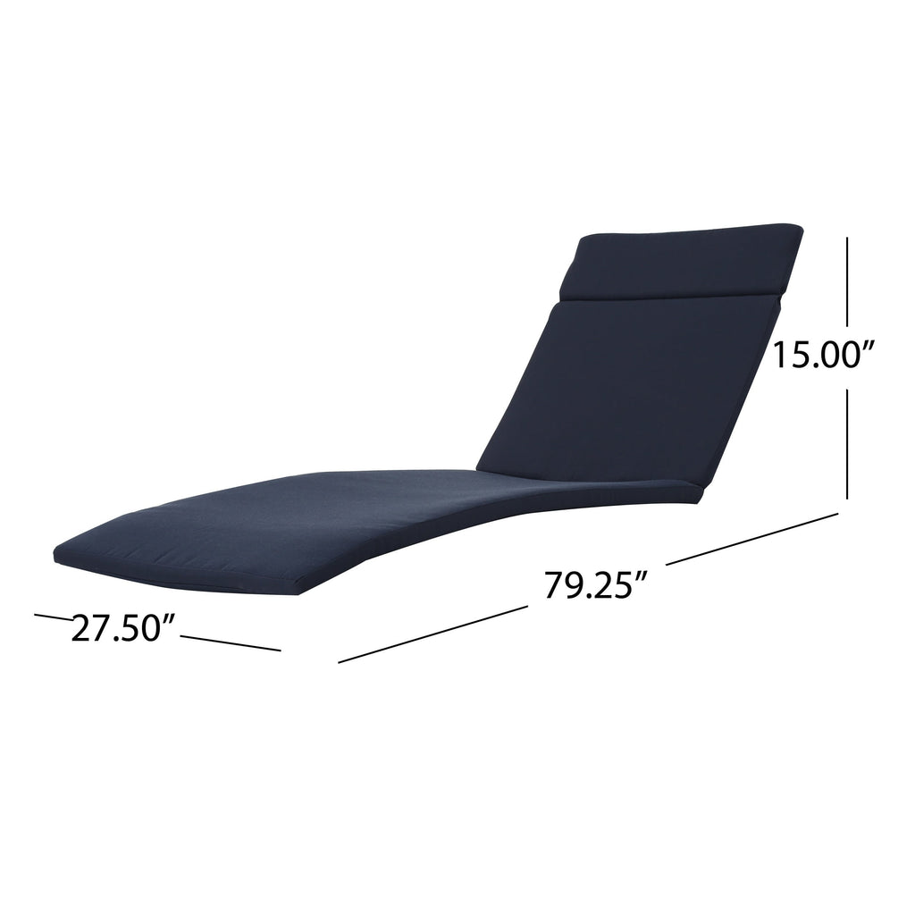 Ensemble de coussins d'extérieur Salem pour chaise longue - Coussins uniquement (lot de 2) par Christopher Knight Home - 79,25L x 27,50W x 1,50H