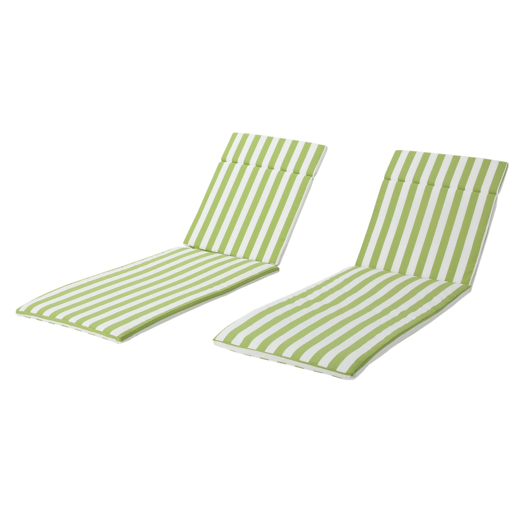 Ensemble de coussins d'extérieur Salem pour chaise longue - Coussins uniquement (lot de 2) par Christopher Knight Home - 79,25L x 27,50W x 1,50H