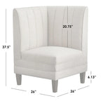 Ensemble de banquette rembourrée 3 pièces Lifestorey Kerrington à dossier capitonné