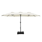 MAISON ARTS Grand Parasol Double Face de 4,5 m avec Base Incluse pour Patio