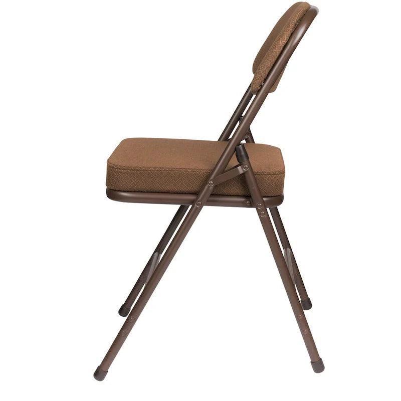 Chaise pliante de luxe matelassée en tissu de la collection Bernadine de Hampden Furnishings, lot de 2