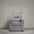 Fauteuil inclinable pour enfants en PVC avec fonction d'inclinaison par poussée, porte-gobelet et repose-pieds confortable