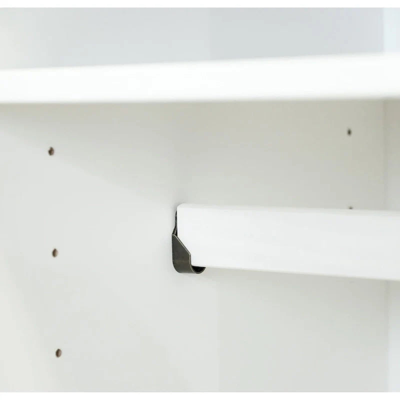 Palace Imports Kyle Armoire 4 portes 100 % en bois massif avec portes en bois massif ou portes miroir