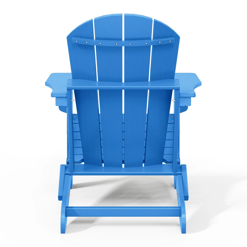 Chaise Adirondack pliante d'extérieur tout temps Polytrends Laguna résistante à la décoloration pour patio