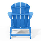 Chaise Adirondack pliante d'extérieur tout temps Polytrends Laguna résistante à la décoloration pour patio