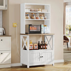 Étagère de cuisine à 5 niveaux Moasis avec étagères de rangement, support pour four à micro-ondes, organisateur d'étagère de cuisine