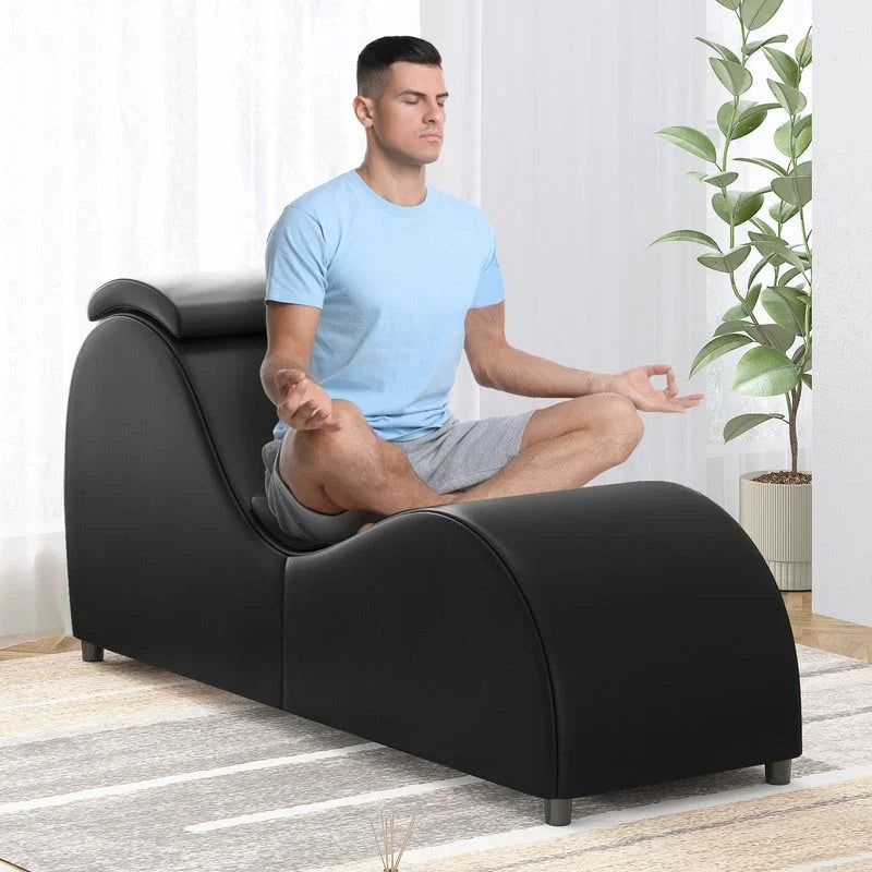 Mixoy Chaise de Yoga d'intérieur, Chaise longue de yoga incurvée pour adultes, étirements, exercices, relaxation
