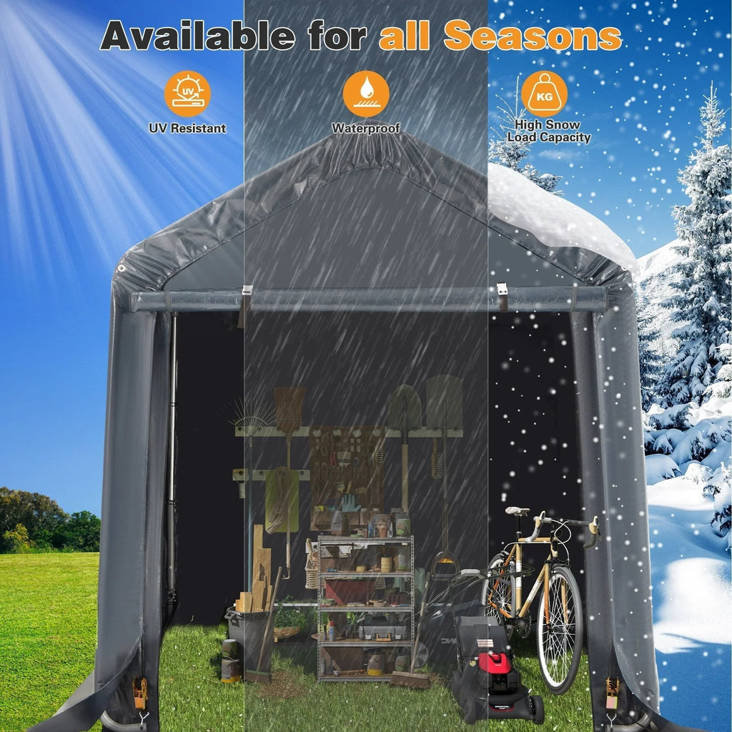 Abri de rangement extérieur et abri de voiture : abri portable pour vélos, motos et rangement de jardin