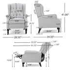 Fauteuils inclinables en tissu touffeté Walter (lot de 2) par Christopher Knight Home