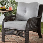Ensemble de deux coussins d'extérieur haut de gamme Sunbrella pour assise profonde