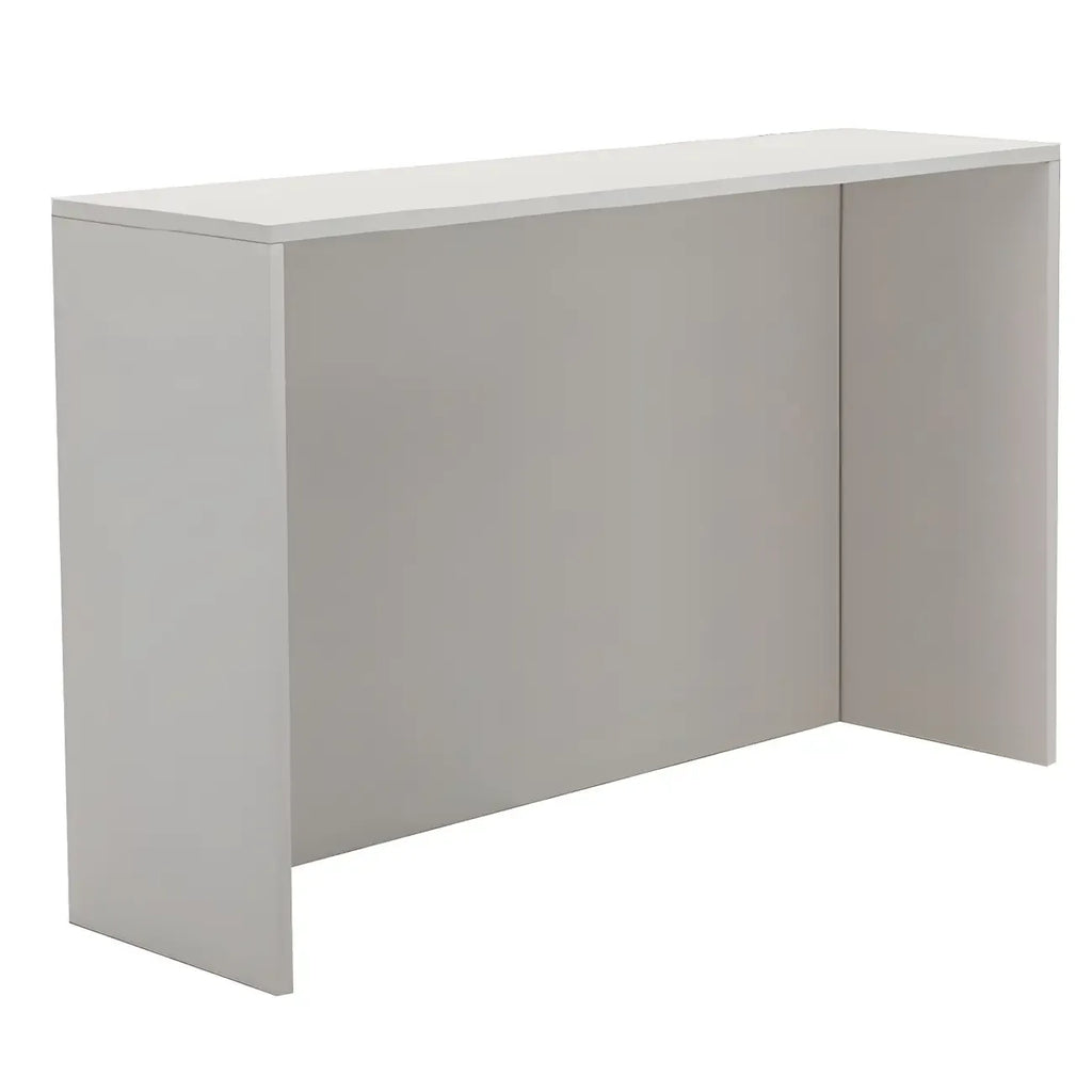 Table de bar longue rectangulaire blanche en bois pour salon