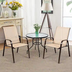 Costway Lot de 4 chaises de jardin et de terrasse avec accoudoirs – Voir détails