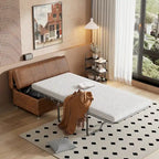 Lit d'appoint pliable ottoman convertible Twin Size avec matelas, canapé-lit rembourré en PU
